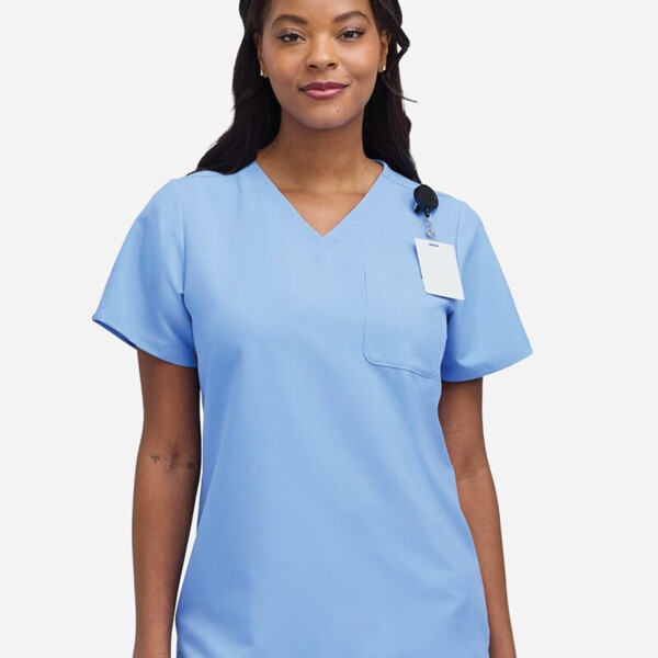 Women's V-Neck 1 Pocket Scrub Top Thumbnail