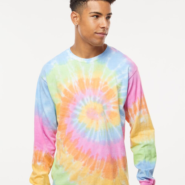 Unisex Tie-Dyed Long Sleeve T-Shirt Thumbnail