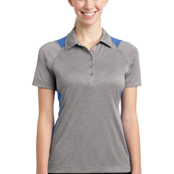 Ladies Heather Colorblock Contender ™ Polo Thumbnail