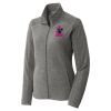 Women's Heather Microfleece Full Zip Jacket Thumbnail